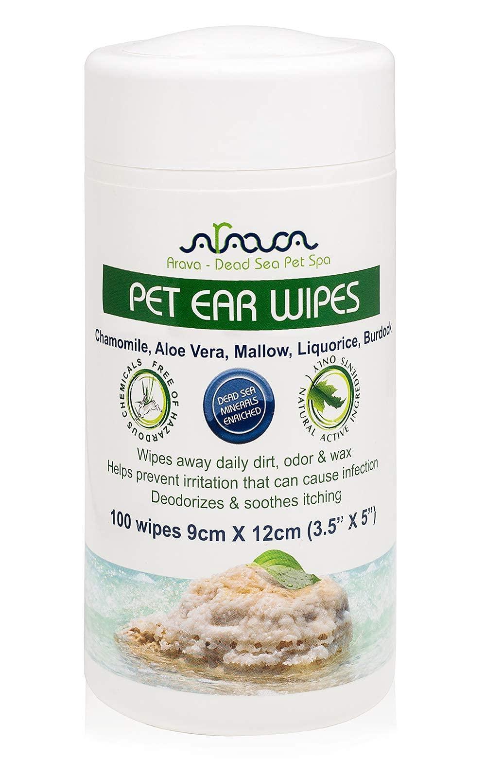 Gentle Ear Cleaning Wipes for Dogs & Cats — 100 Count
