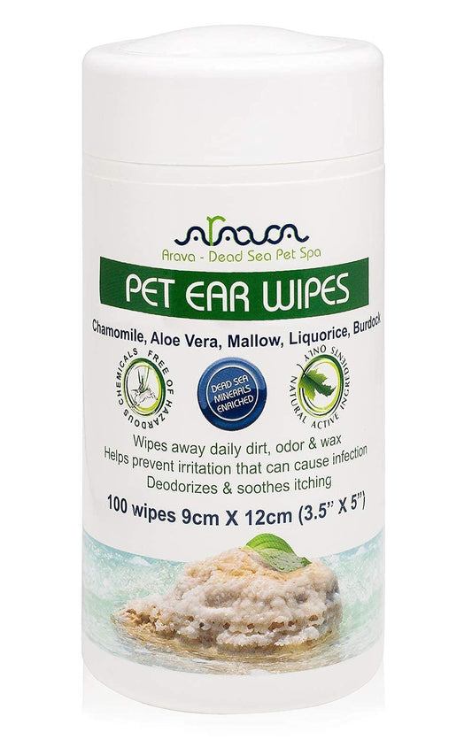 Gentle Ear Cleaning Wipes for Dogs & Cats — 100 Count