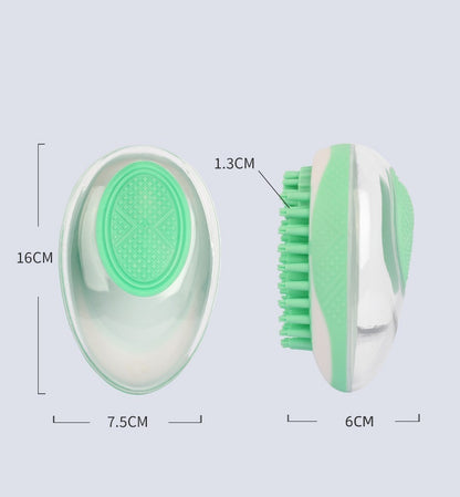 2-in-1 Pet Bath Brush - Soft Silicone Massage Grooming Comb - LittleGoodStore