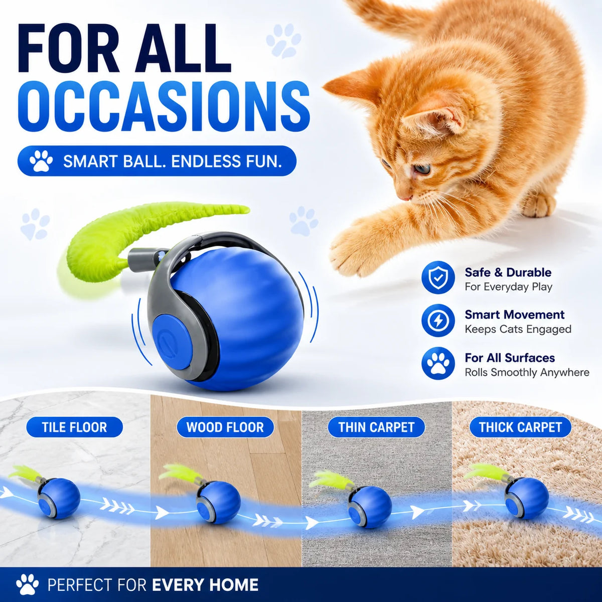 Interactive cat ball toy key features and materials