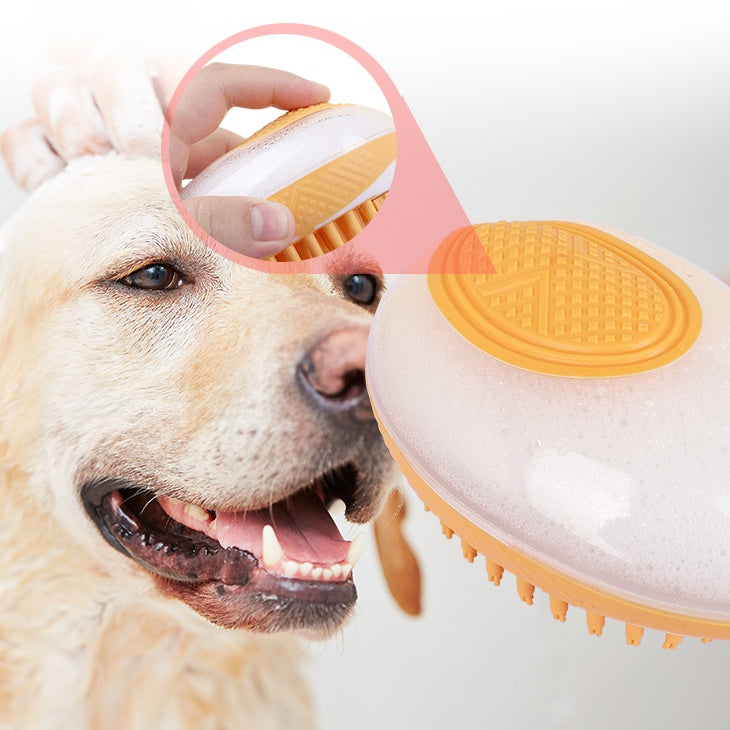 2-in-1 Pet Bath Brush - Soft Silicone Massage Grooming Comb - LittleGoodStore