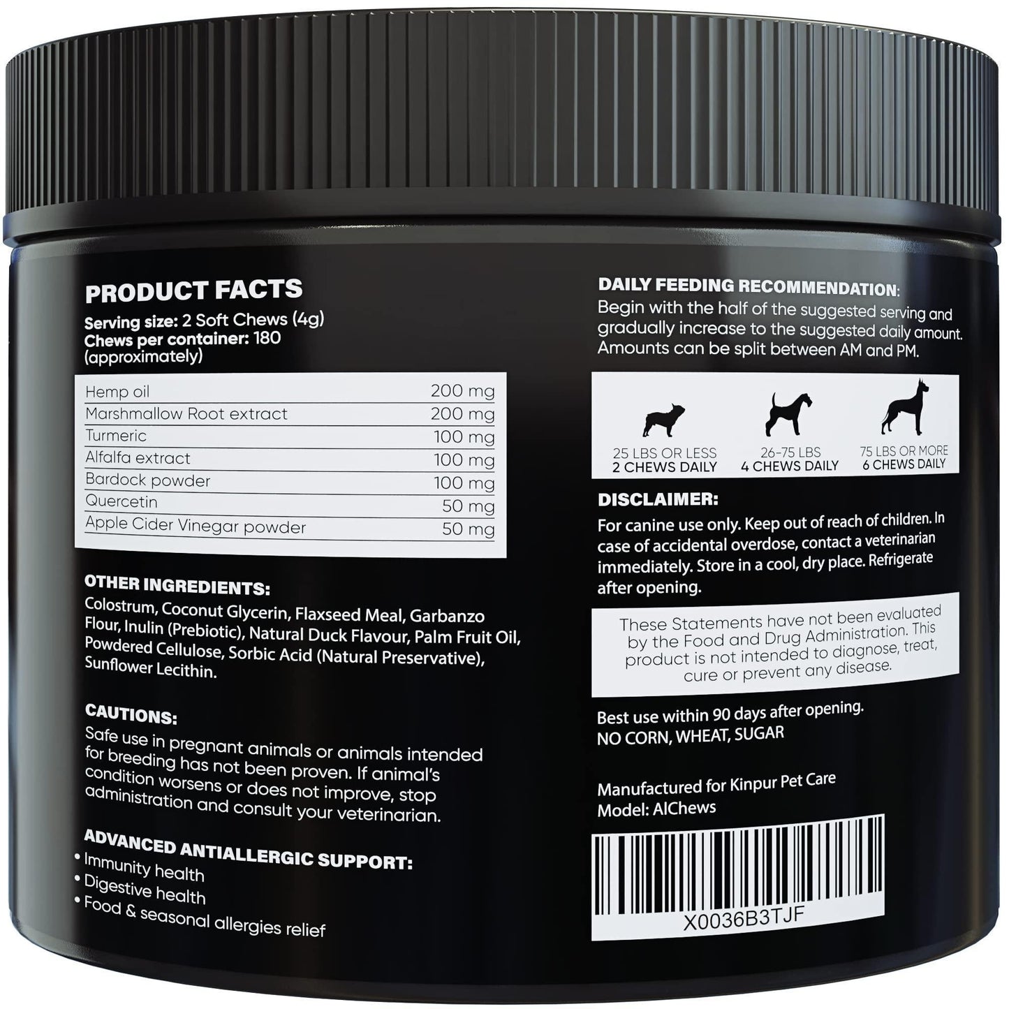 Allergy & Immune Chews for Dogs — 180 Count