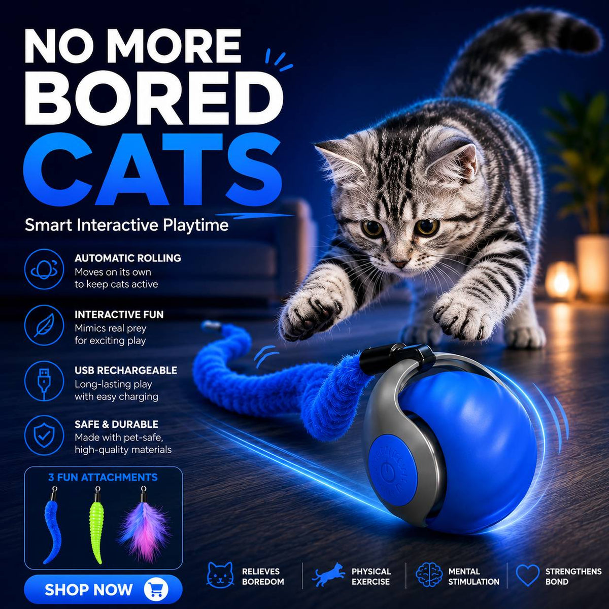 Interactive Smart Rolling Cat Ball