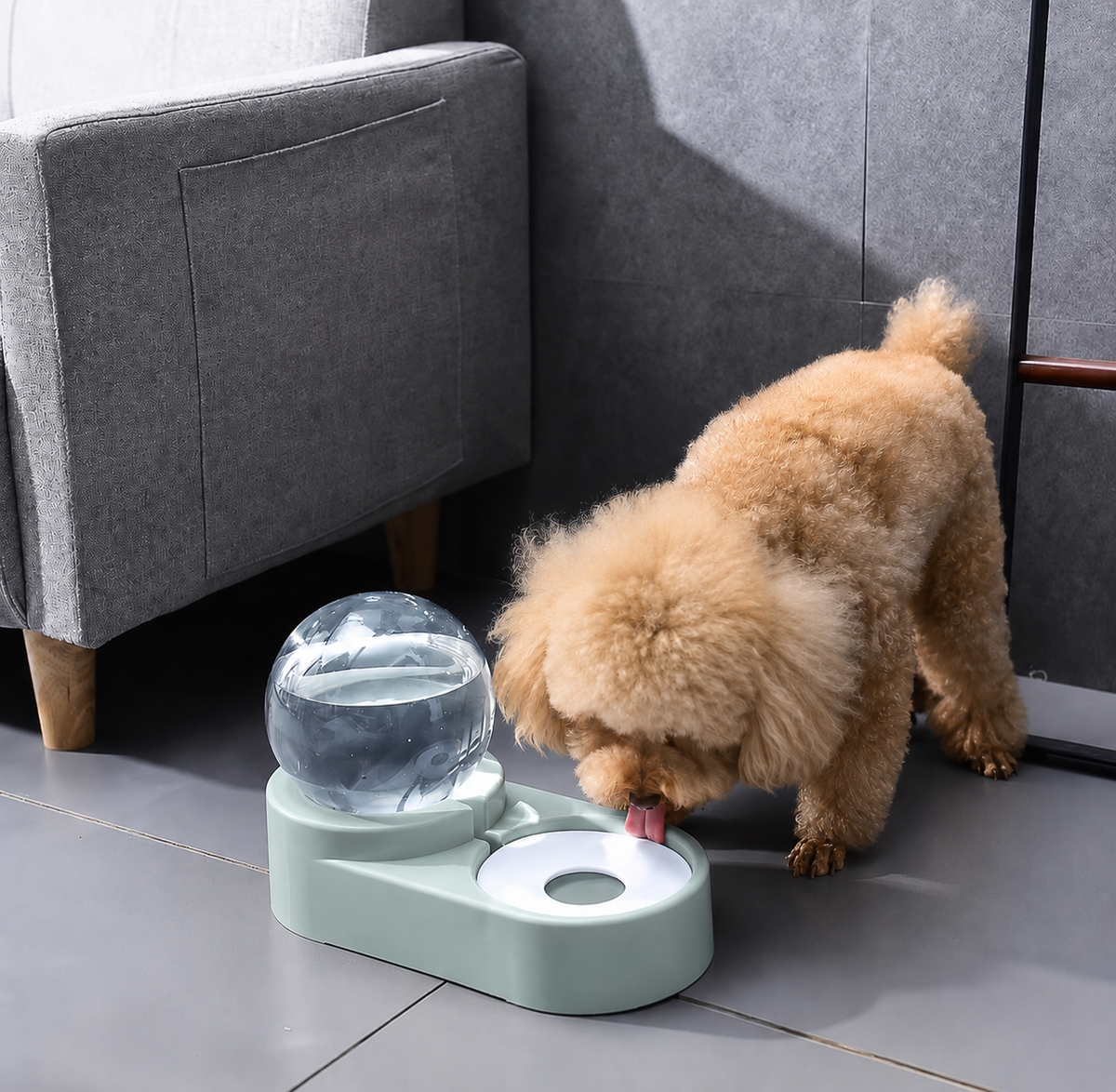 Automatic Pet Dog Cat Feeder with Fountain 1.8L Bowl