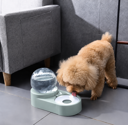 Automatic Pet Dog Cat Feeder with Fountain 1.8L Bowl