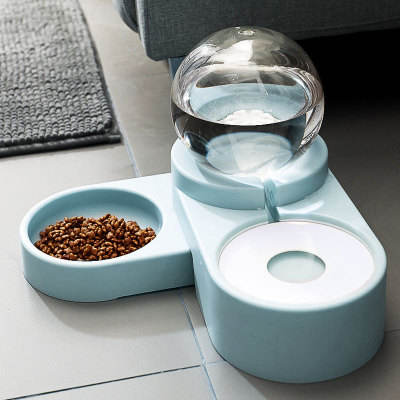 Automatic Pet Dog Cat Feeder with Fountain 1.8L Bowl