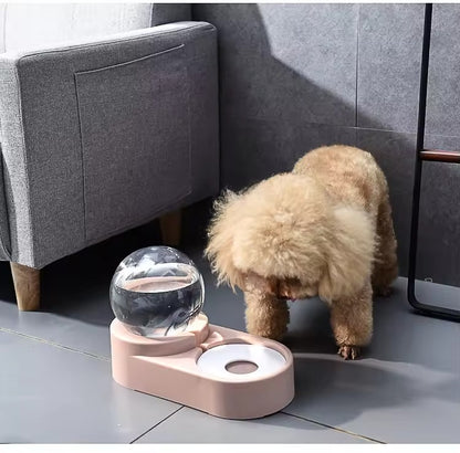 Automatic Pet Dog Cat Feeder with Fountain 1.8L Bowl