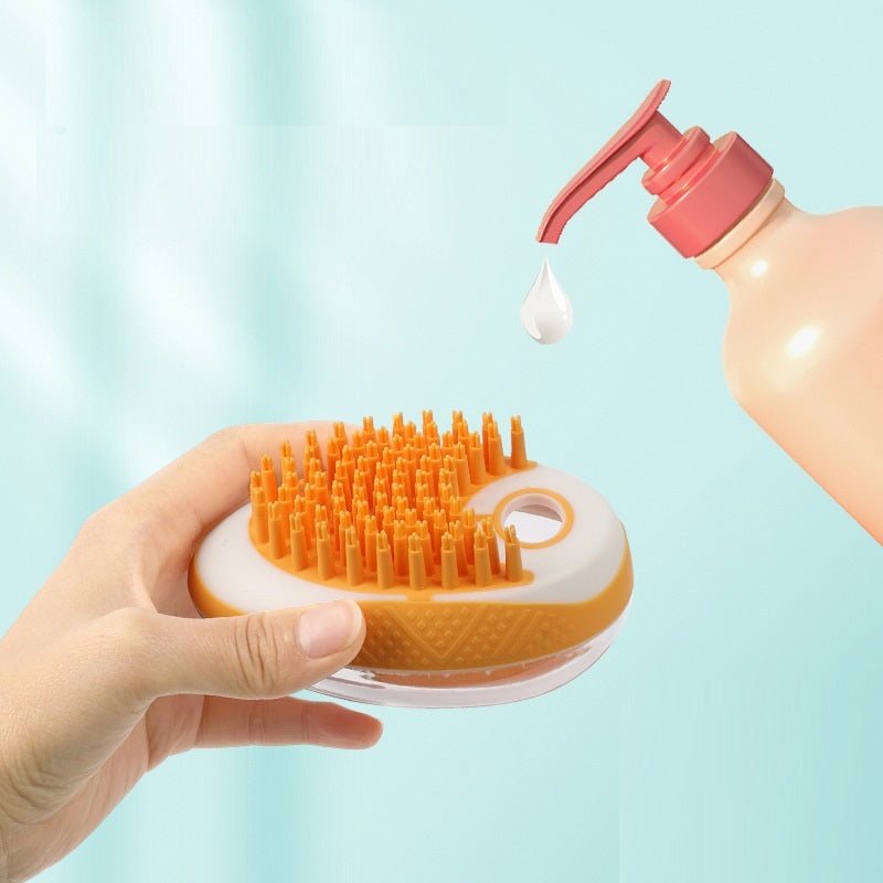 2-in-1 Pet Bath Brush - Soft Silicone Massage Grooming Comb - LittleGoodStore